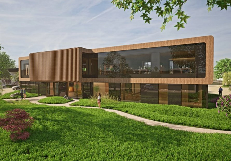 Project TSK kantoor in hal door ecoXbouw